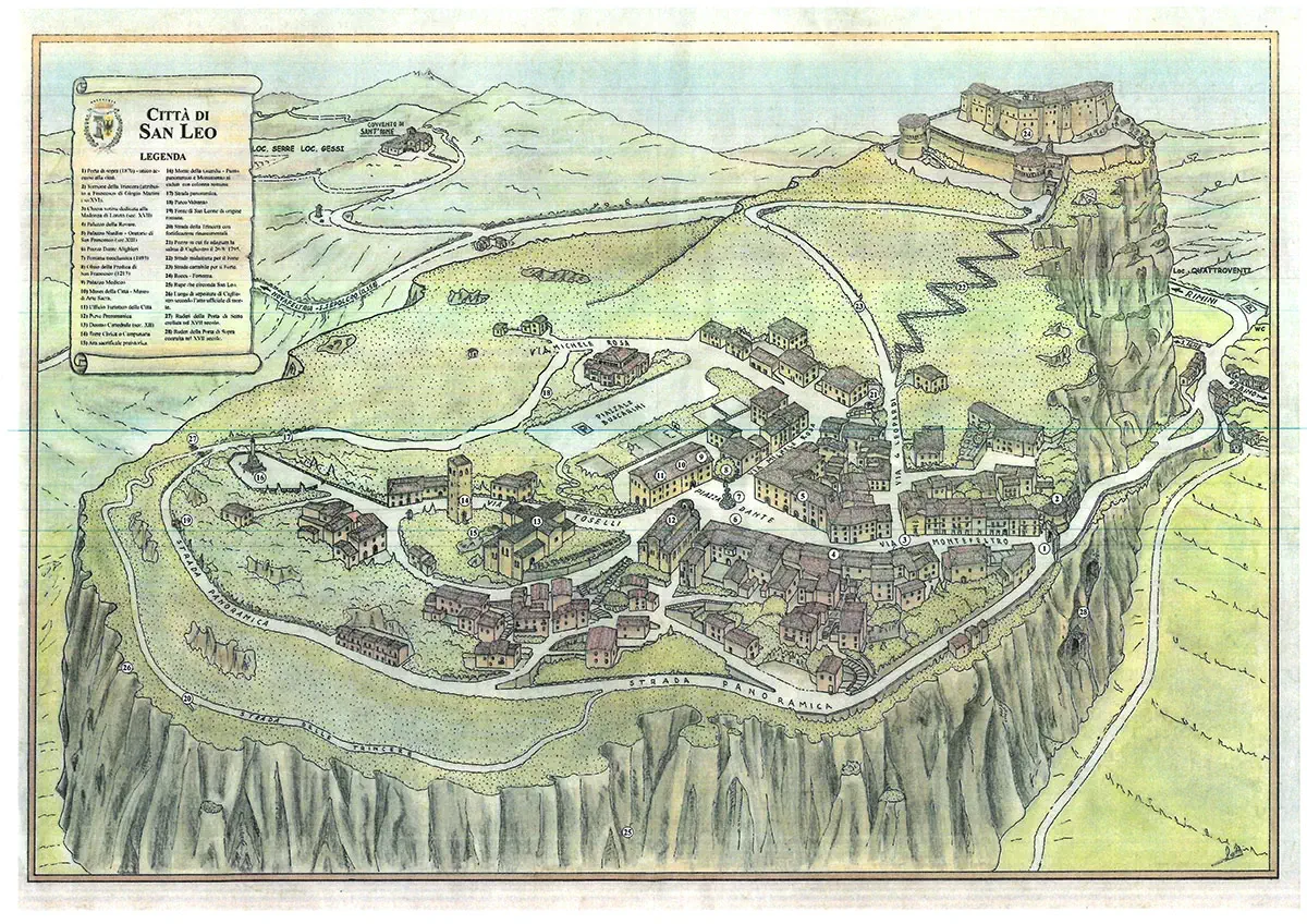 mappa storica San Leo